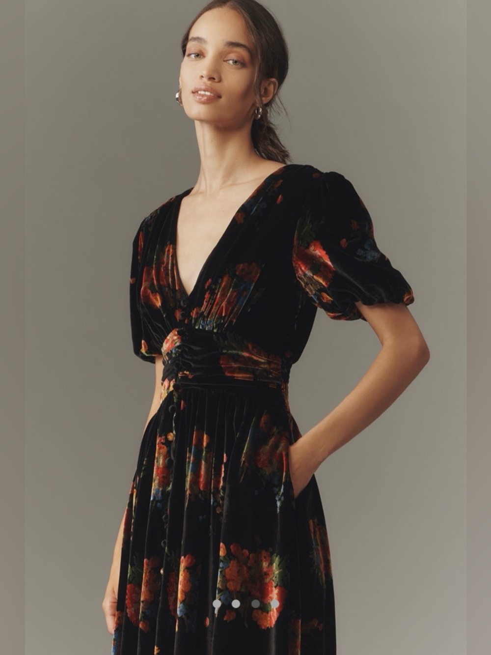 Anthropologie The Katerina Button Front : velvet edition - Picture 4 of 10